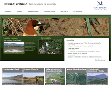 Tablet Screenshot of birdwatching.sk